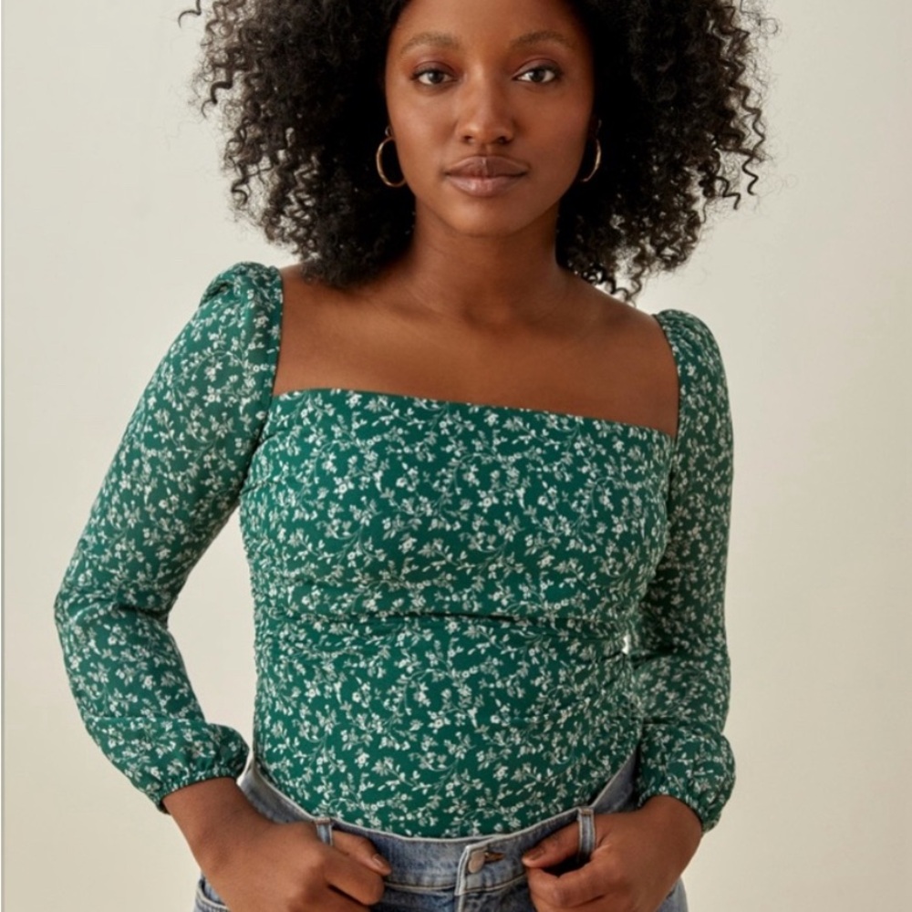 Reformation Olio Top (Parsley)